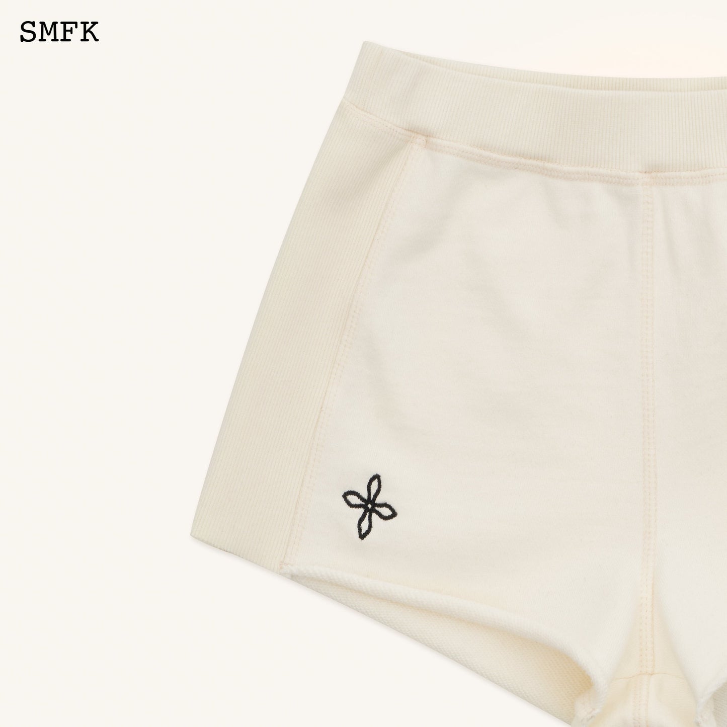 SMFK Compass Rove Stray Slim-Fit Sporty Shorts White