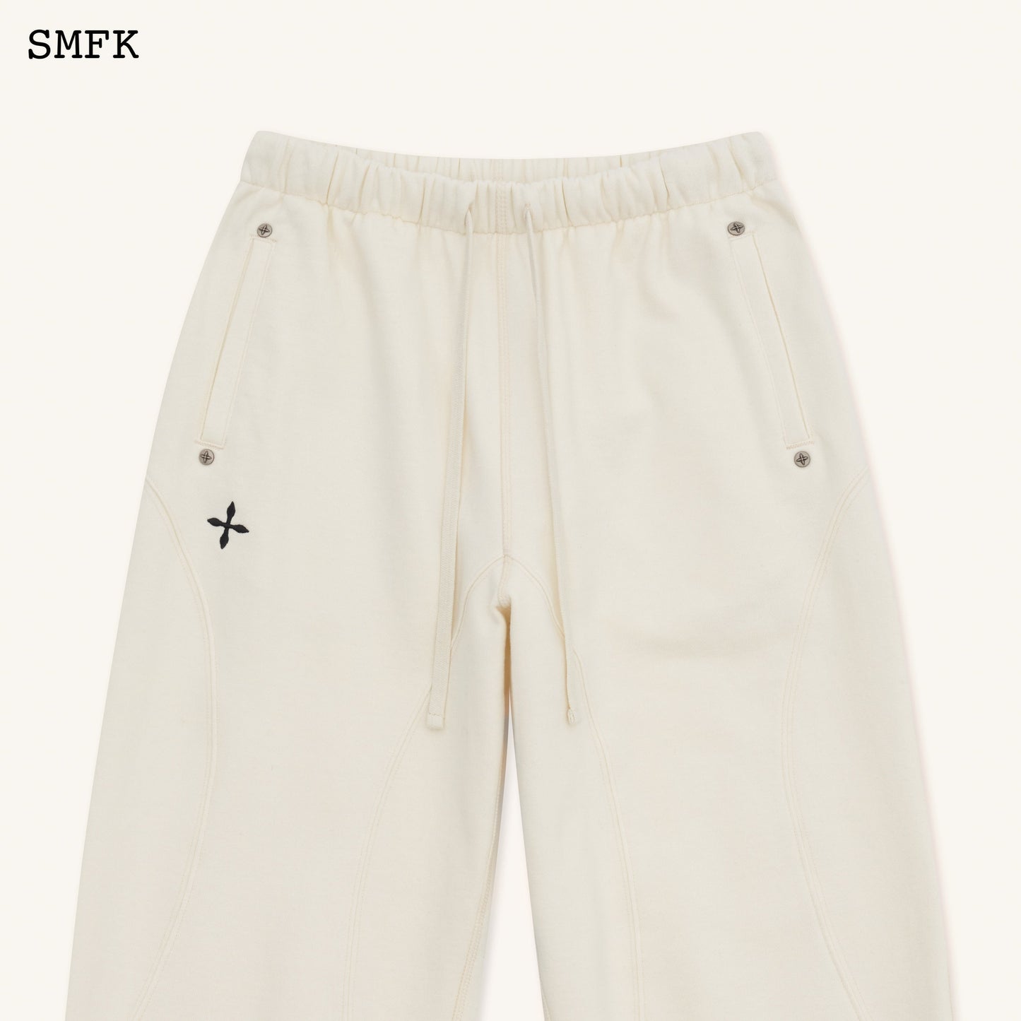 SMFK Compass Rush Jogging Sweatpants In White