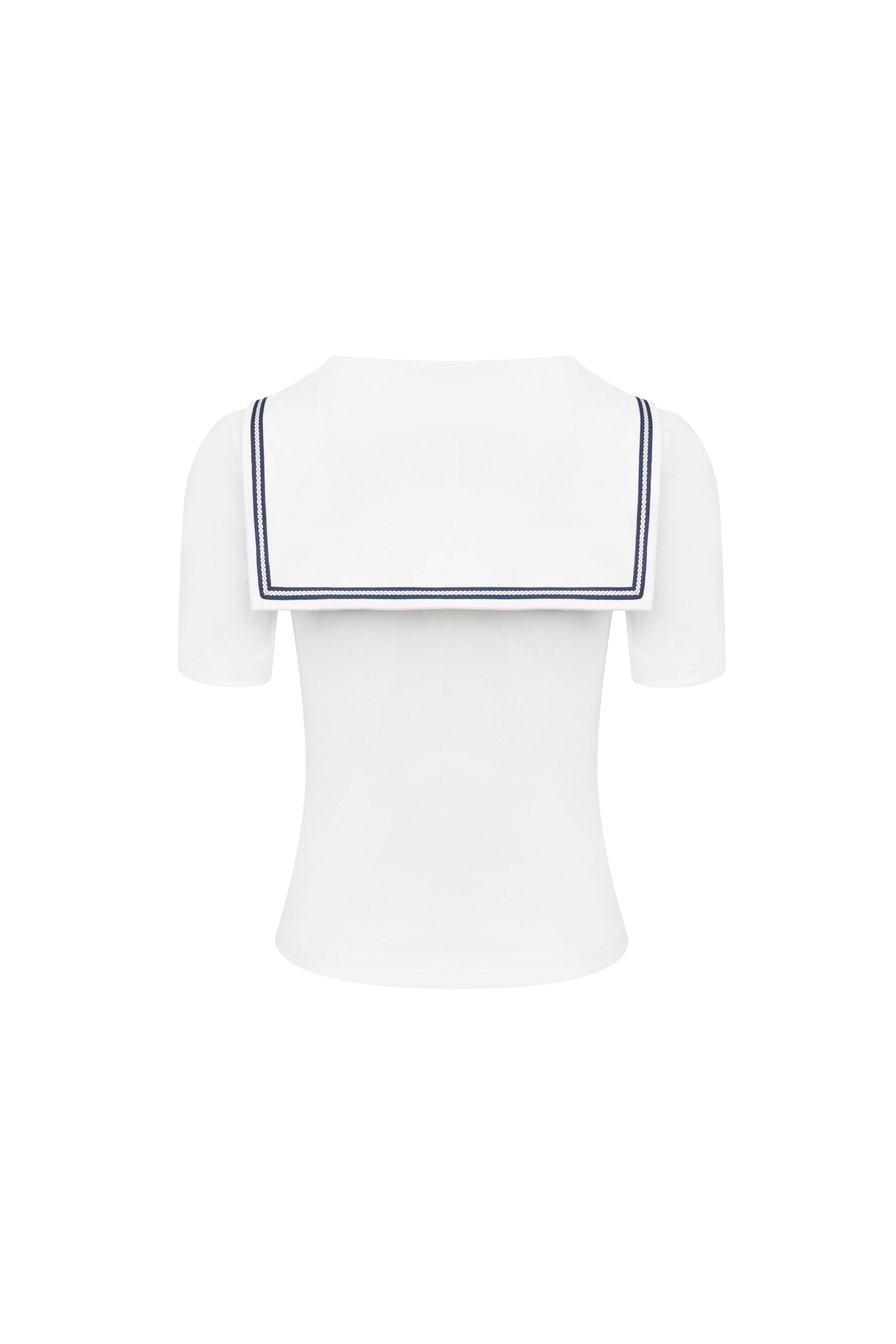 Ann Andelman White Contrast Slim Fit T-shirt