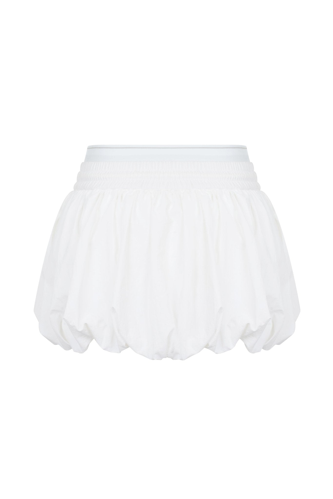 Ann Andelman White Double Waist Flower Bud Skorts