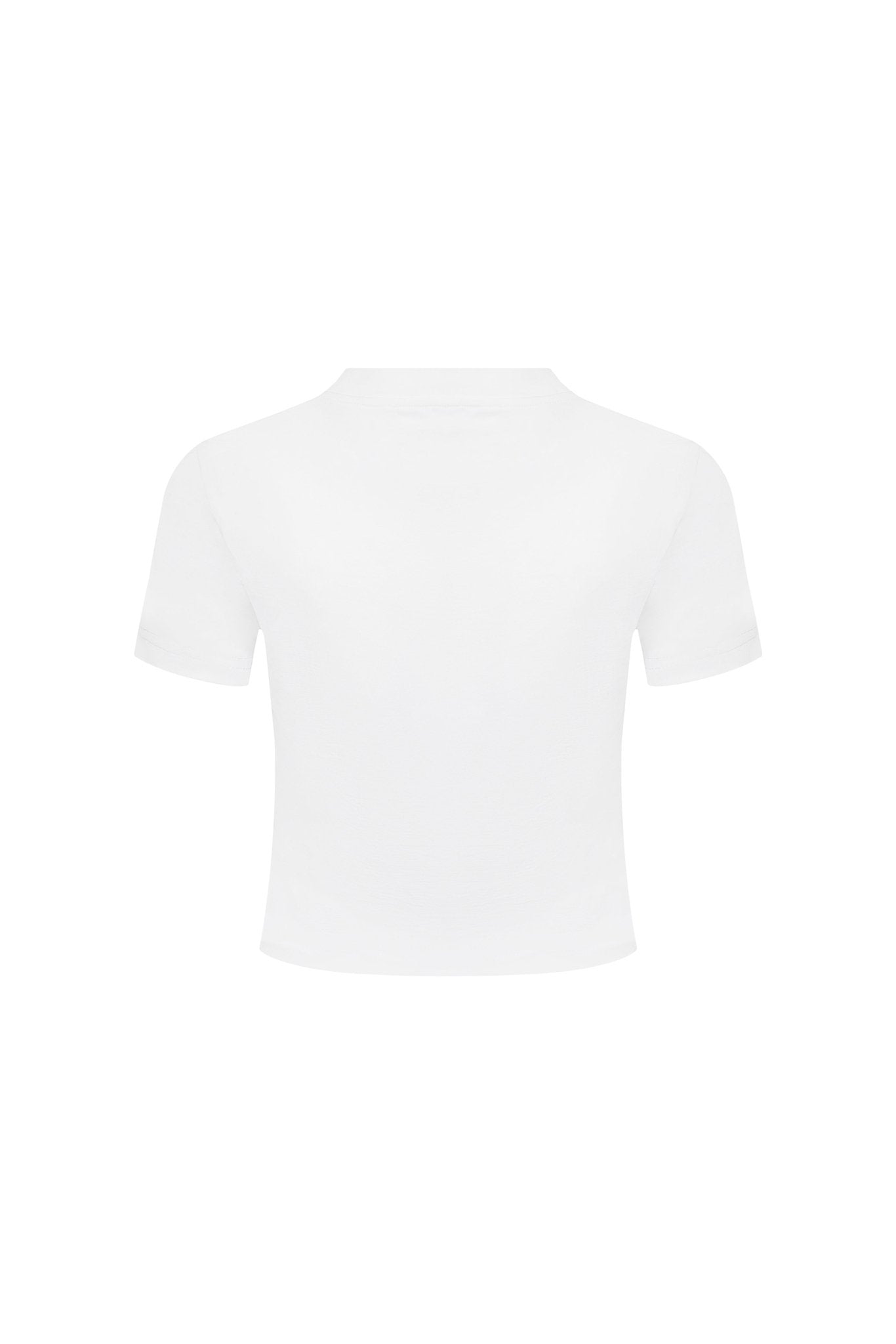 Ann Andelman White Puppy Embroidered Cropped T-Shirt