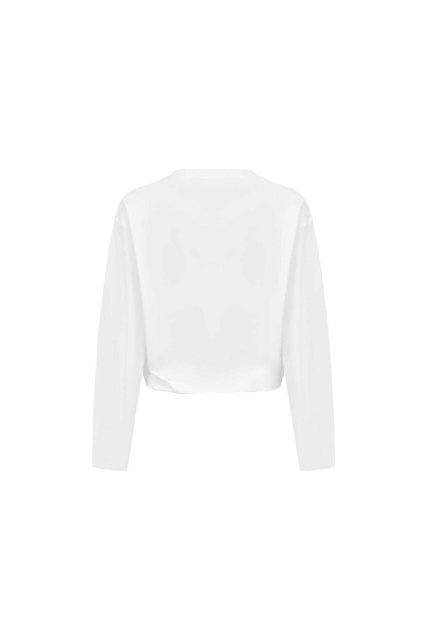 Ann Andelman White T-shirt with Lace Trim Hem