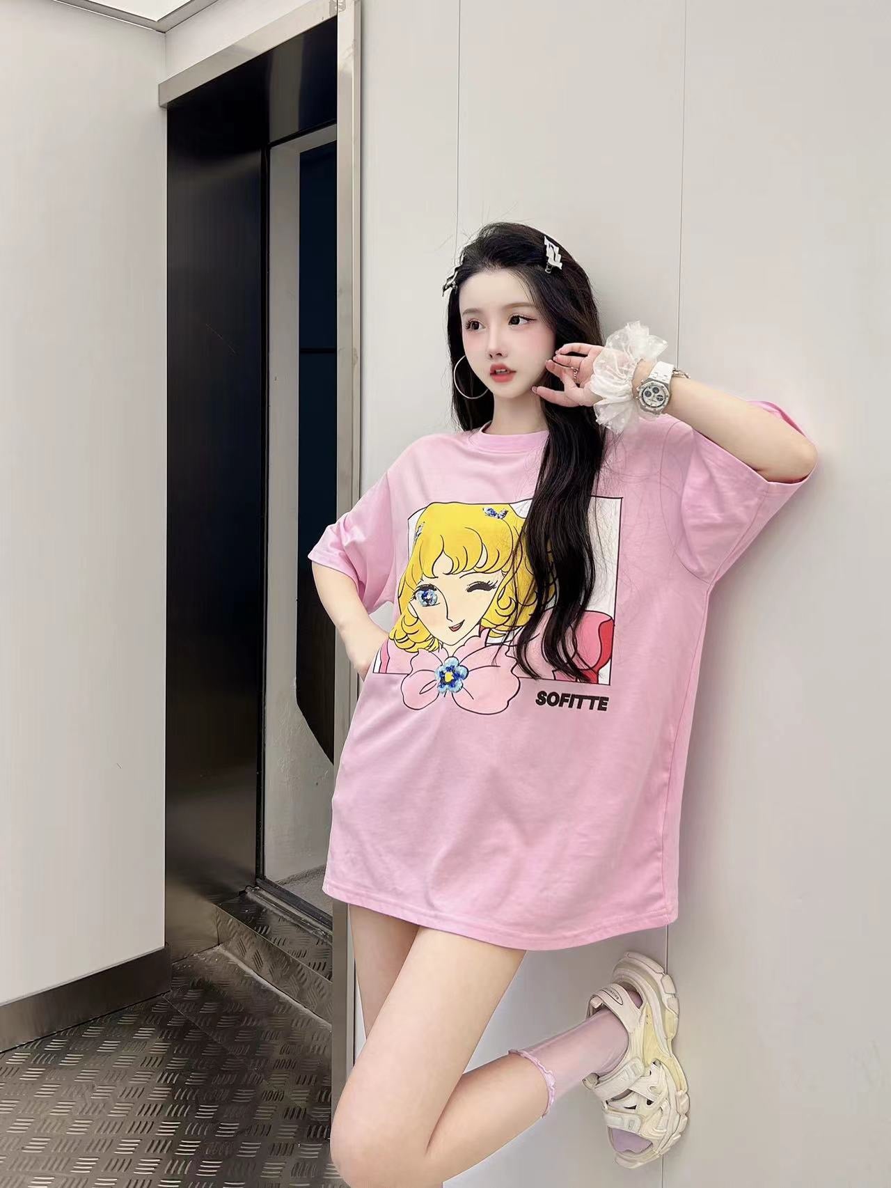 Sofitte Flower Fairy Wink Short Frame Tee - Fixxshop