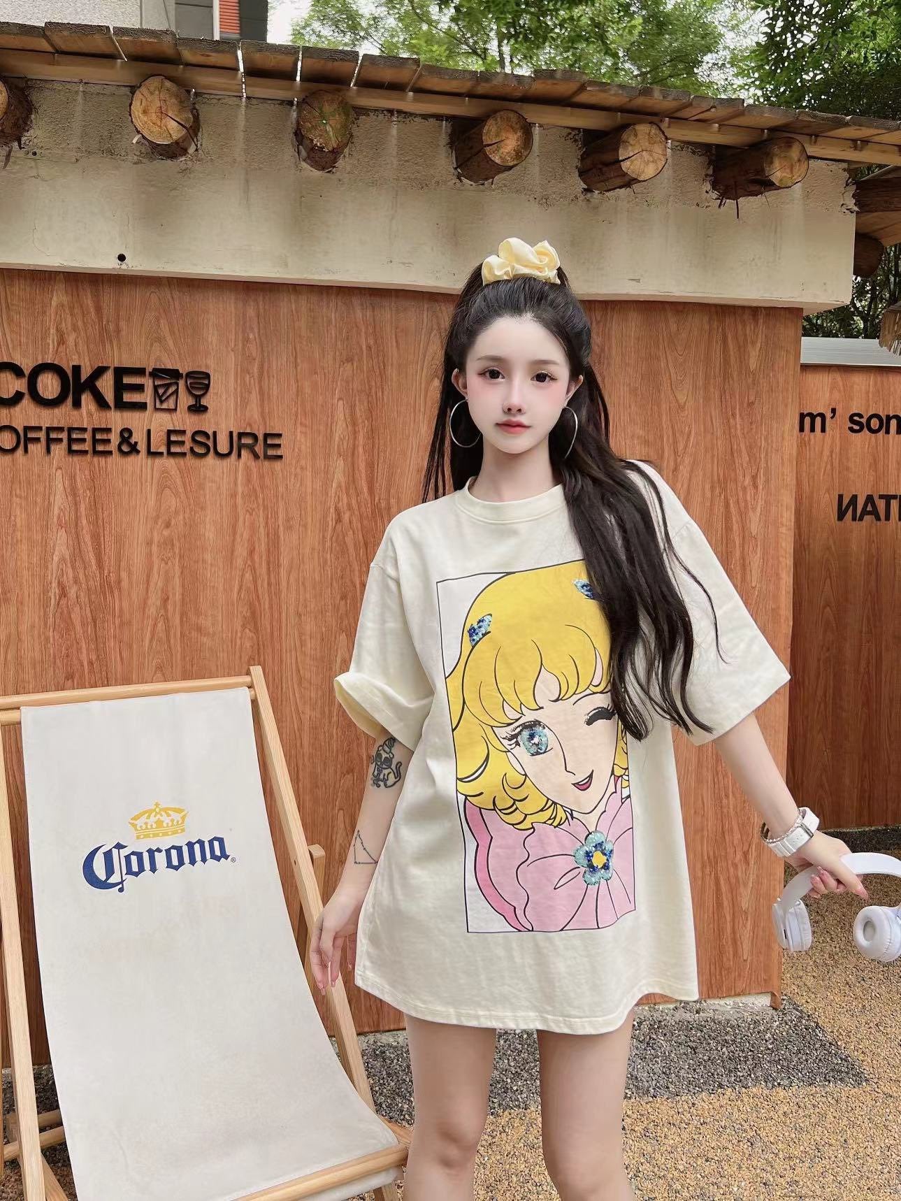 Sofitte Flower Fairy Wink Long Frame Tee - Fixxshop