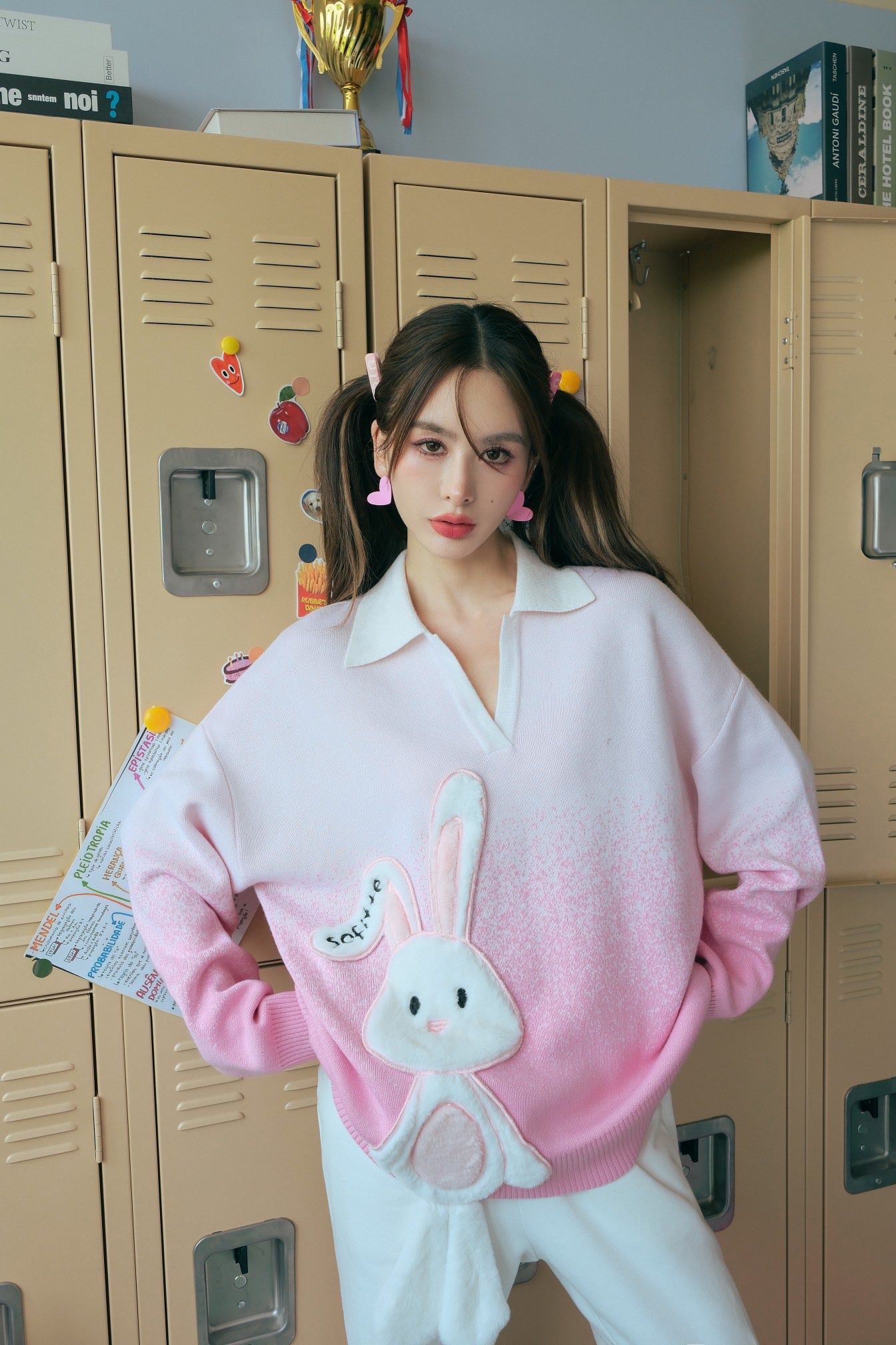 Sofitte Gradient Bunny Polo  Sweater - Fixxshop