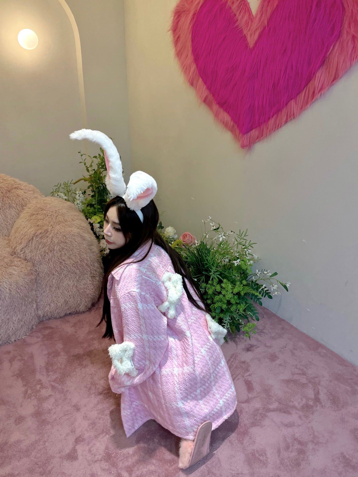 13DE MARZO Doozoo Tweed Shirt Pink Lady