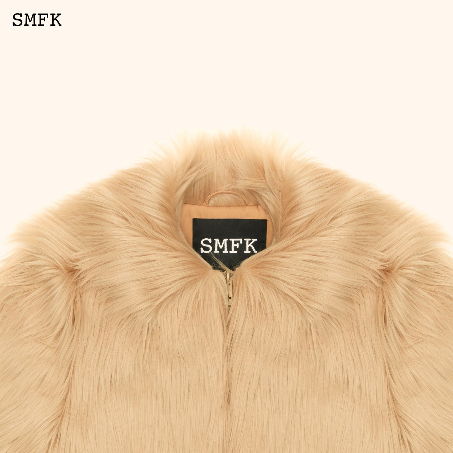 SMFK WildWorld Faux Fur Short Jacket In Wheat