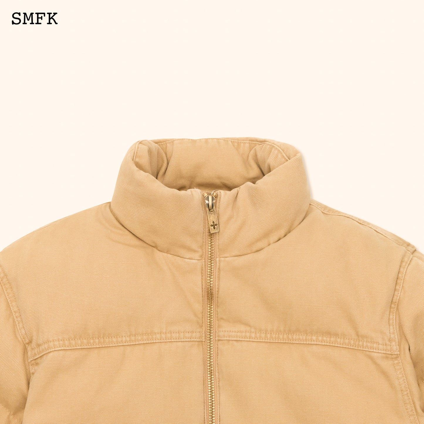 SMFK WildWorld Adventure Hiking Puffer Jacket In Wheat
