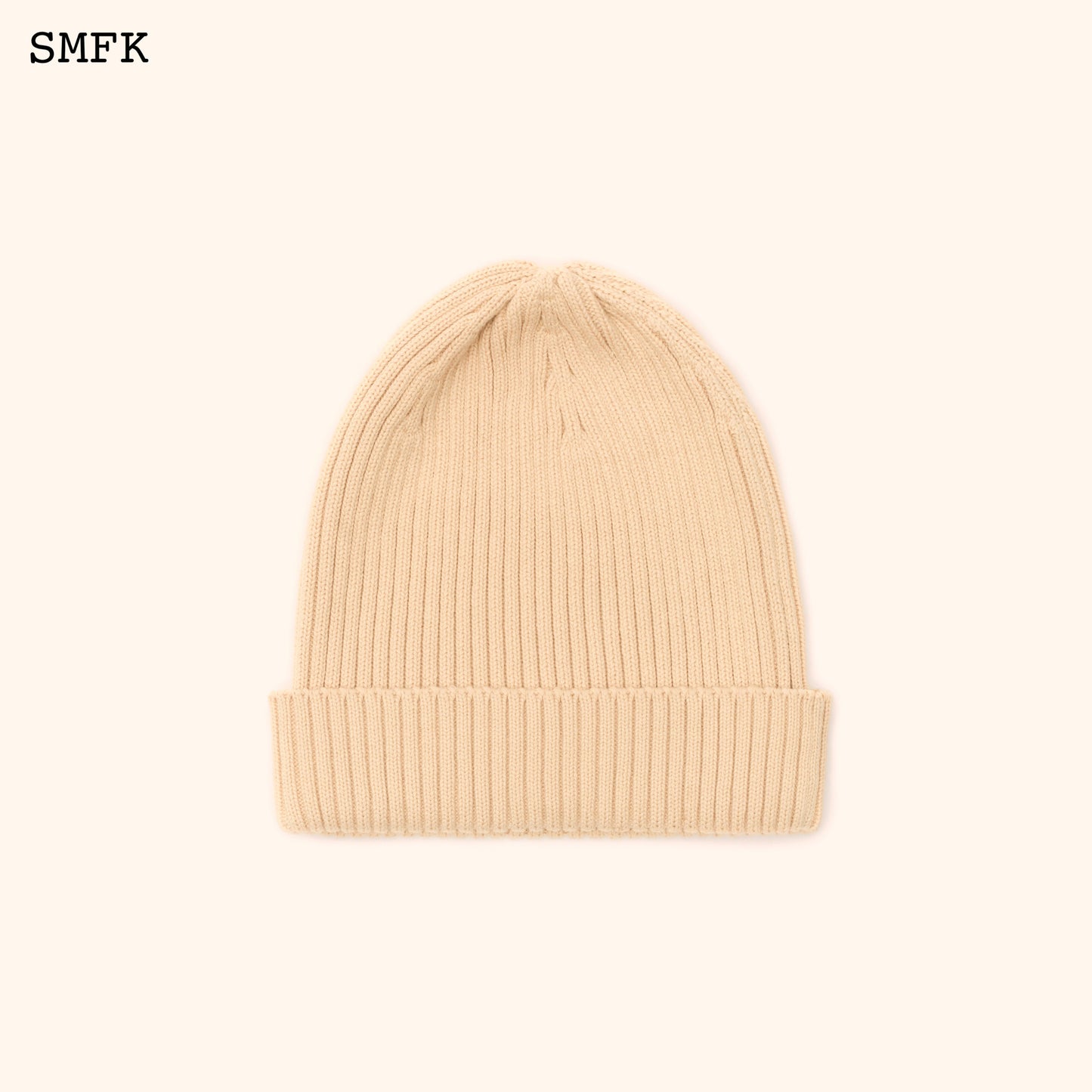 SMFK Compass Cross Cotton Beanie Hat In Wheat