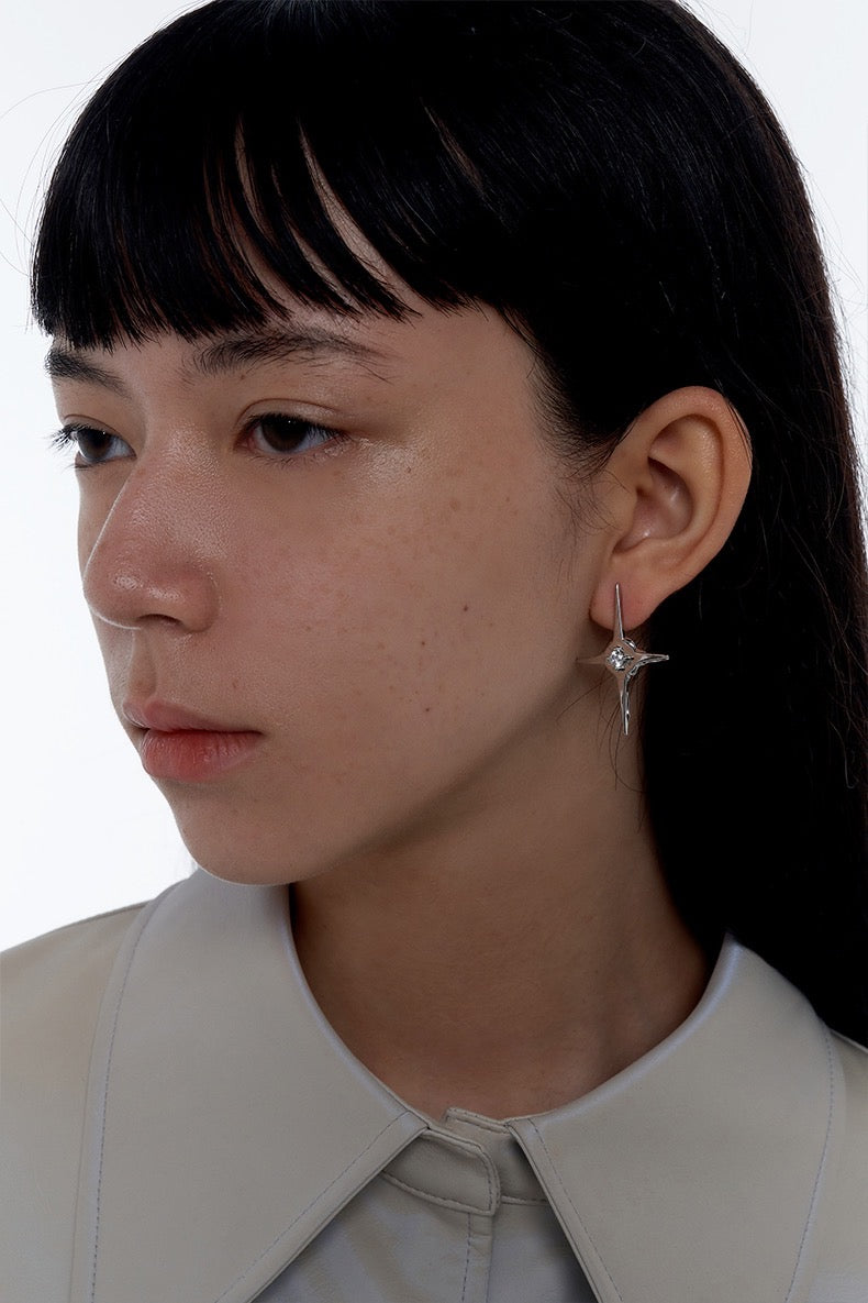 KVK Basic Collection Shiny Cross Ear Studs - Fixxshop