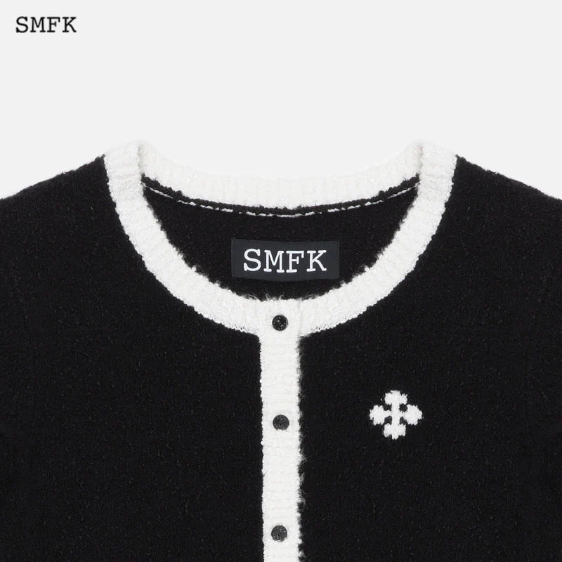 SMFK College Classical Knitted Short Cardigan