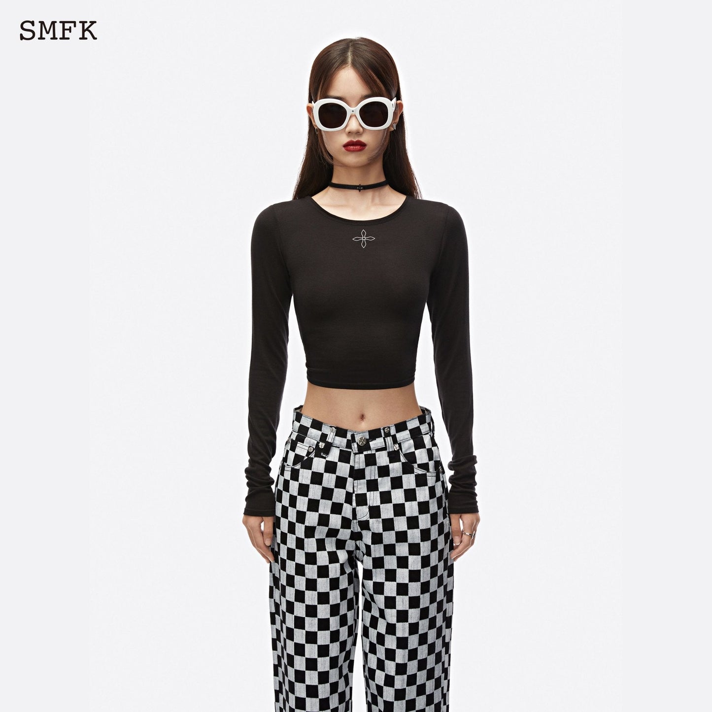 SMFK Compass Black Night Flower Dance Fleece Midnight Black - Fixxshop