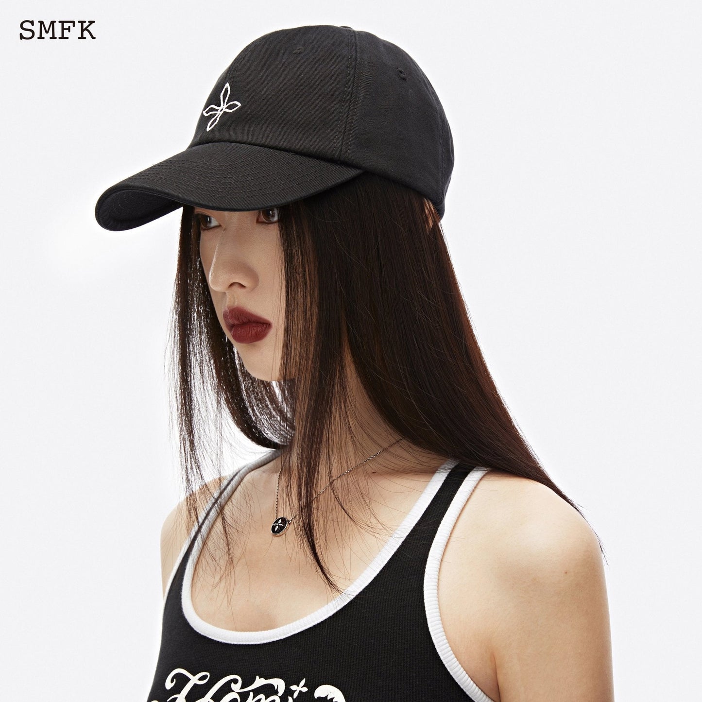 SMFK Compass Black Night Flower Vintage Baseball Cap Midnight Black - Fixxshop