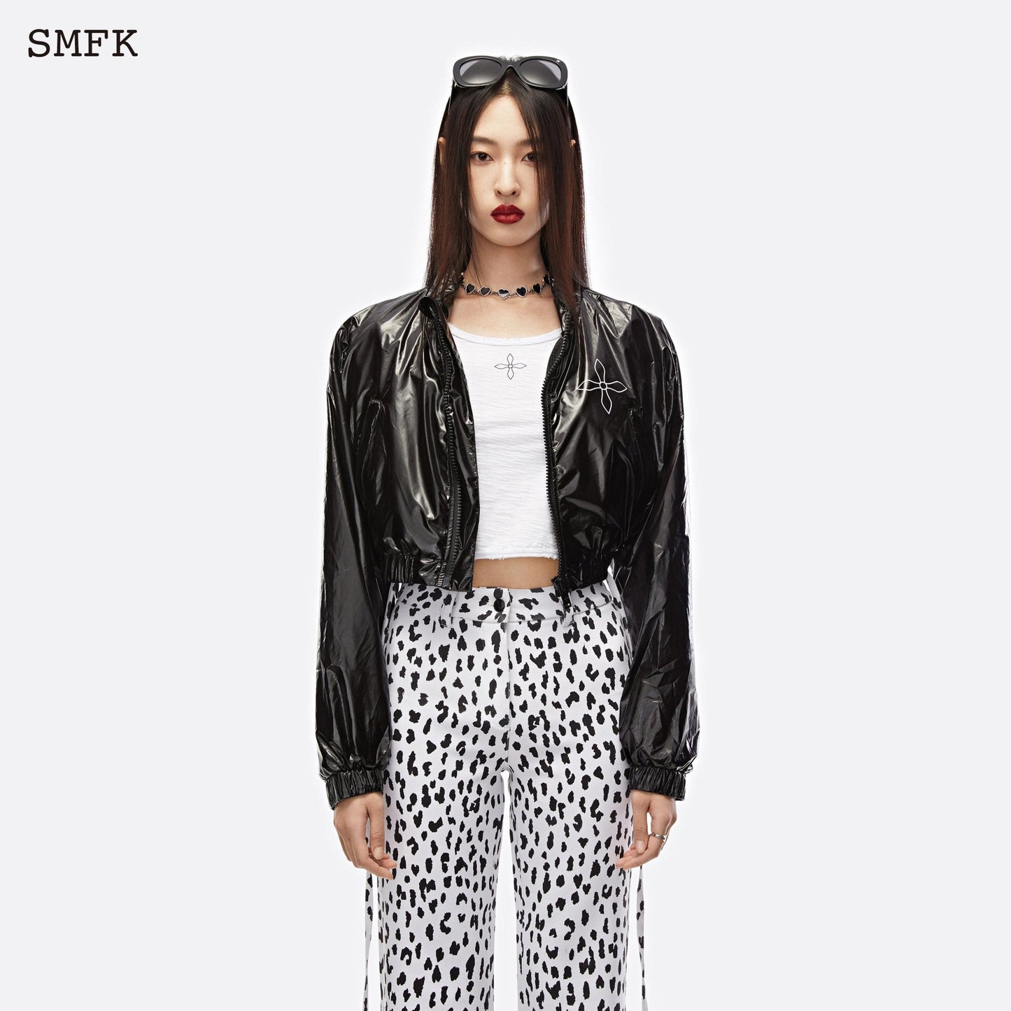 SMFK Compass Black Night Flower Vintage Short Body Jacket - Fixxshop