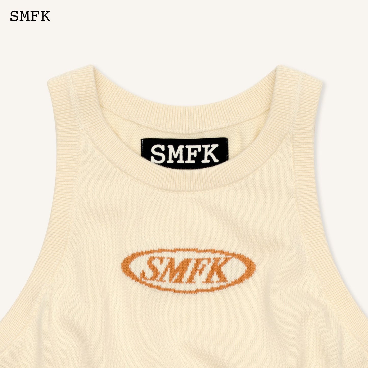 SMFK Compass Cream Vintage Vacation Knitted Vest