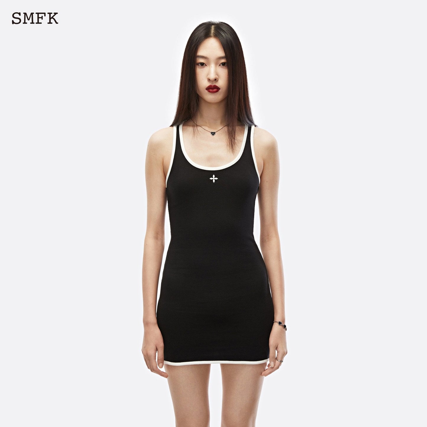 SMFK Compass Cross Vintage Tennis Tank Dress Black - Fixxshop