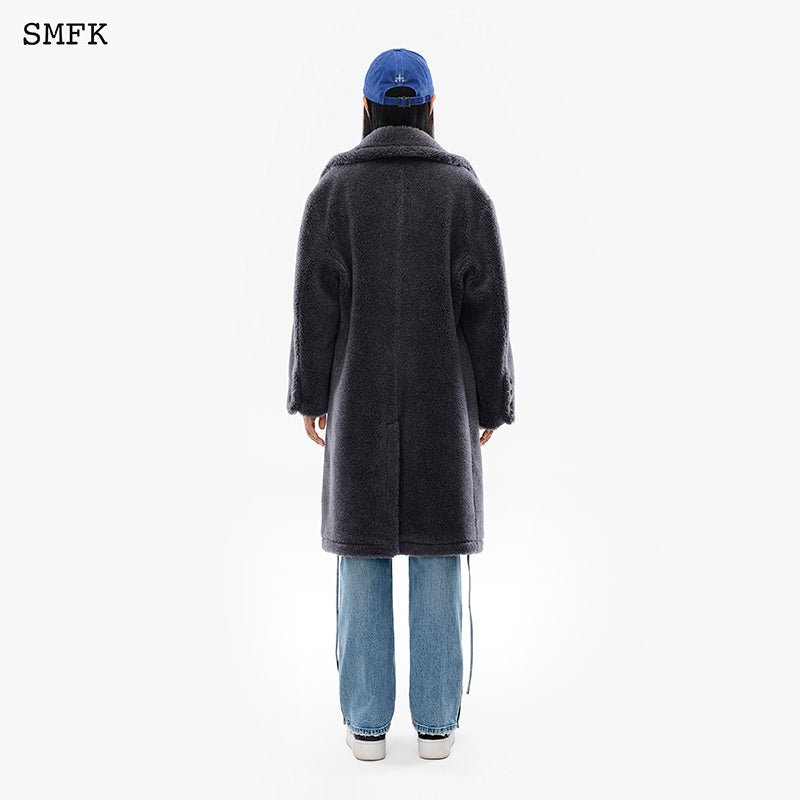 SMFK Compass Vintage Wool Military Coat Grey - Fixxshop