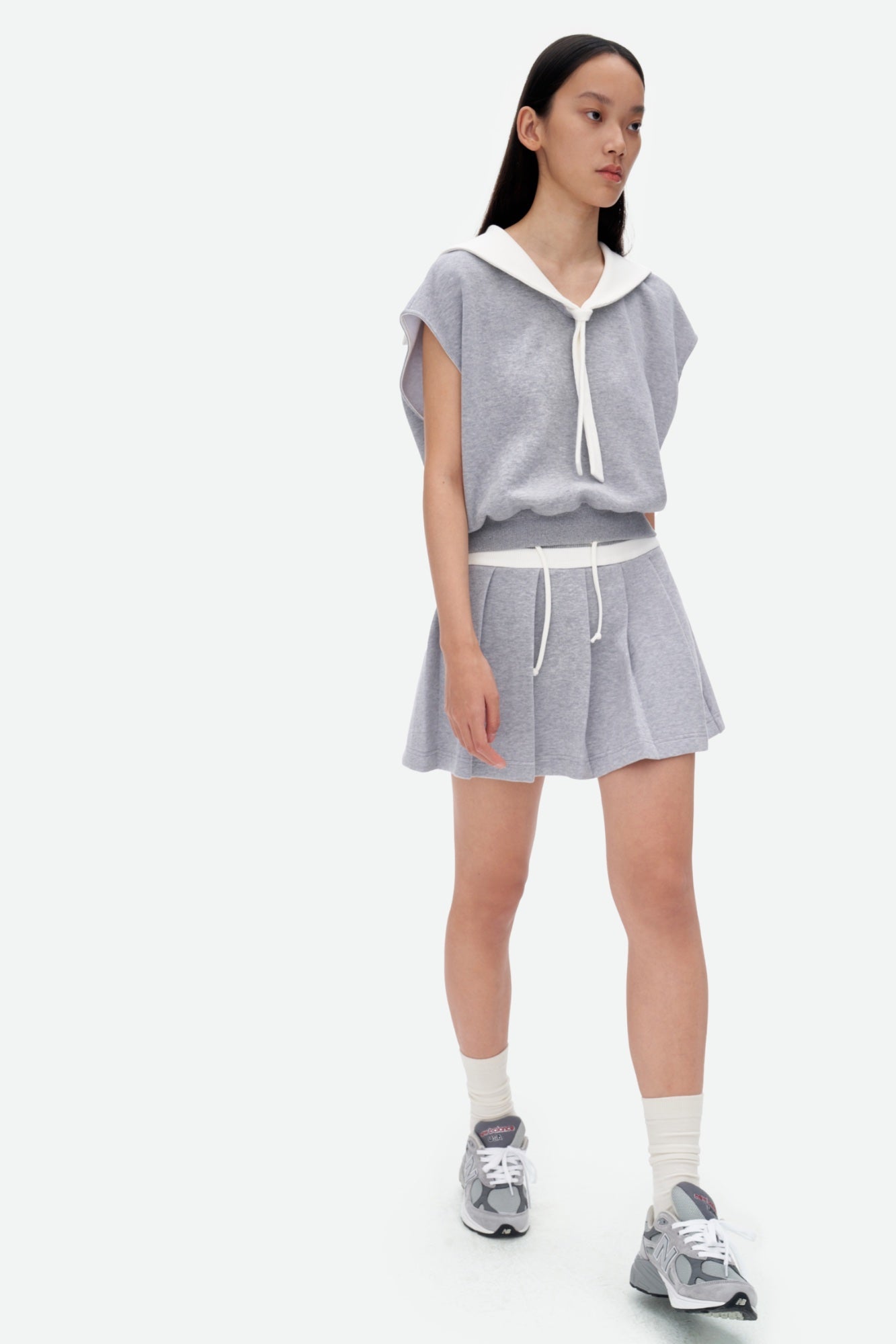 Herlian Grey Logo Print Tennis Vest