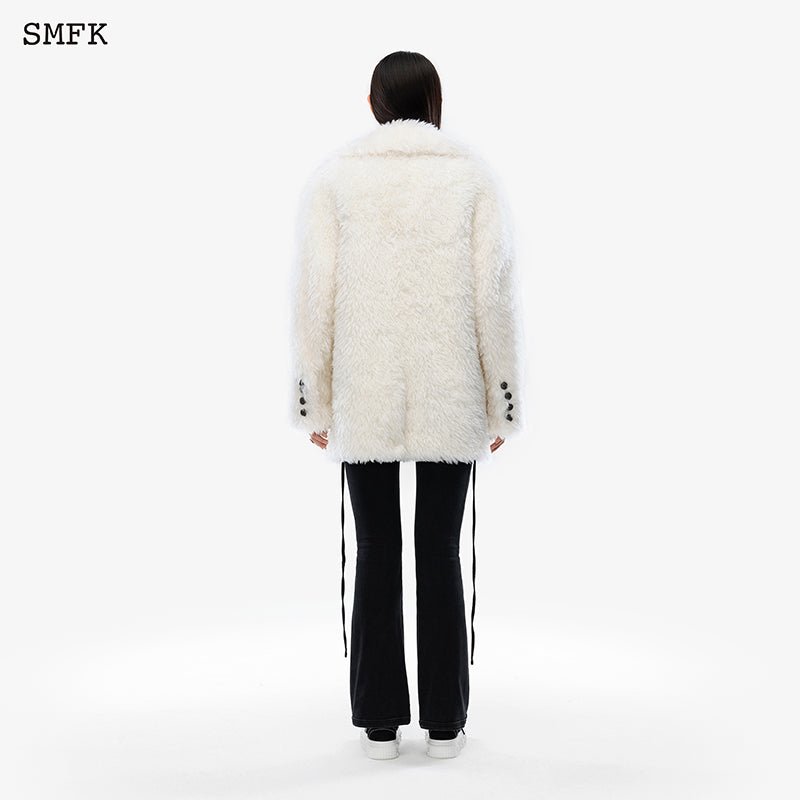 SMFK Magnolia Vintage Wool Prairie Jacket White - Fixxshop