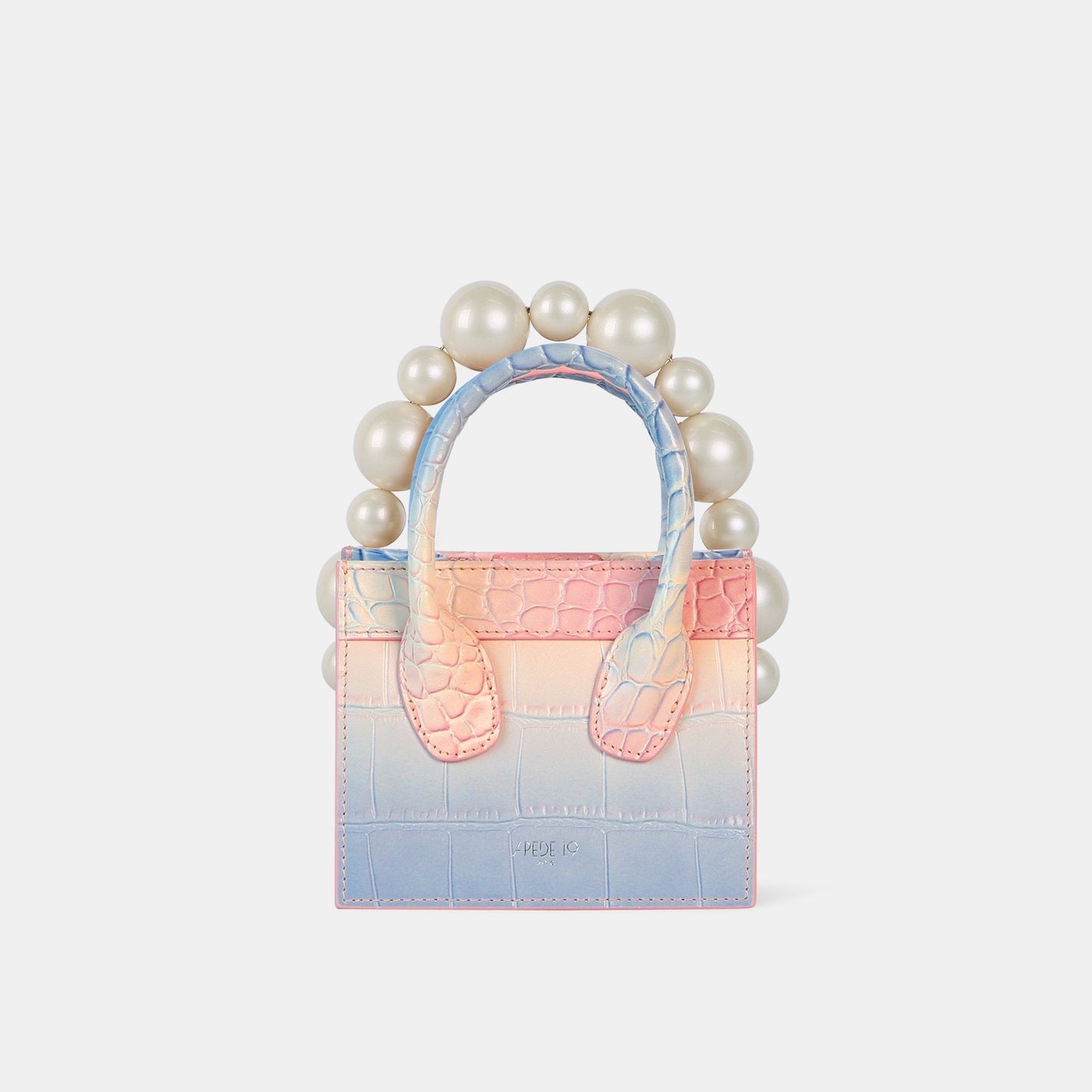 APEDE MOD Rainbow Croc Poker Face Mini Tote | MADA IN CHINA