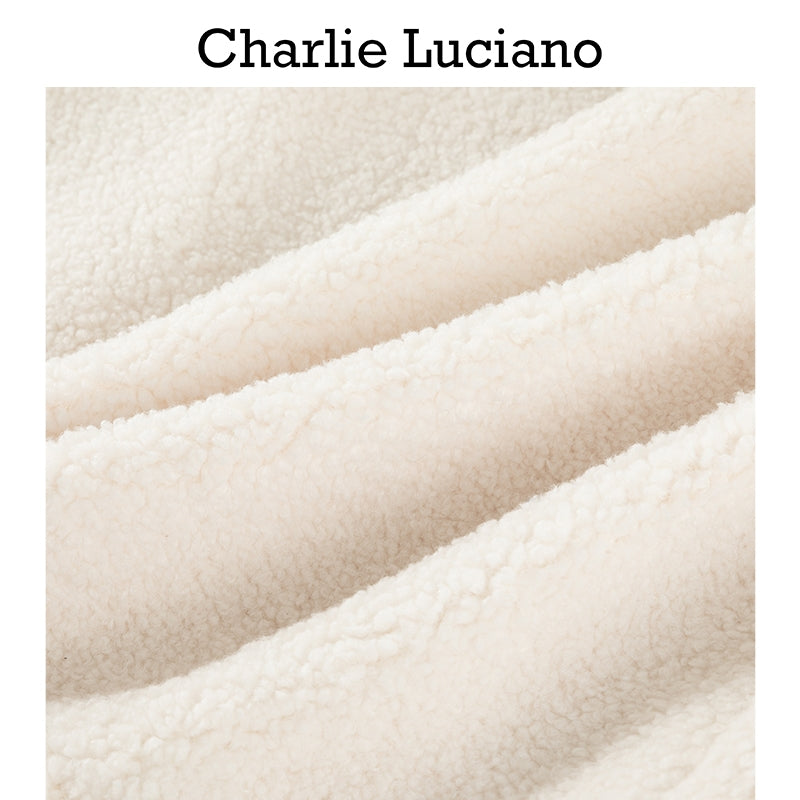Charlie Luciano Plush Panda Jacket White