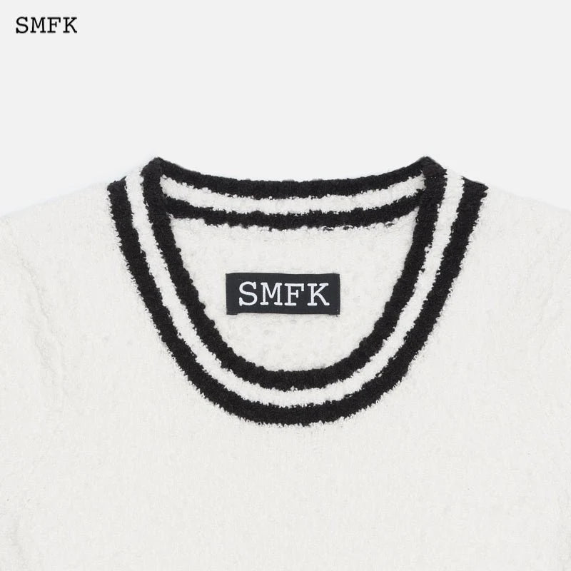 SMFK Vintage College Knitted Skirt White