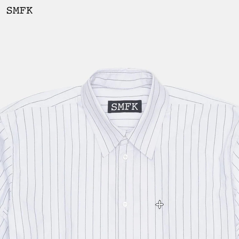 SMFK Vintage College Striped Shirt White