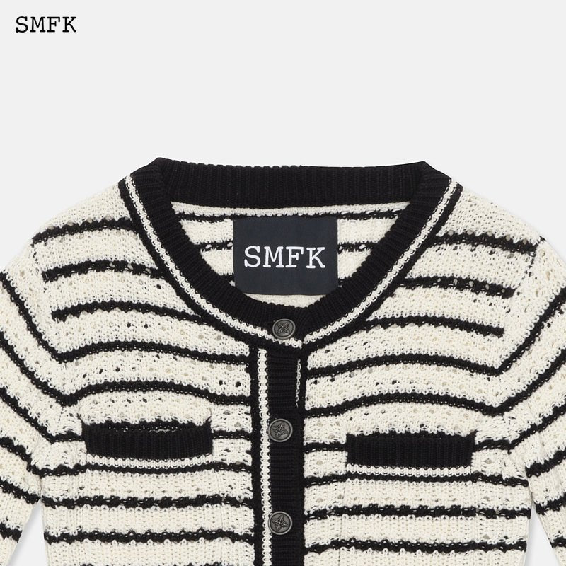 SMFK Vintage Striped Ballroom Disco Short Jacket