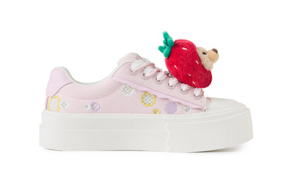 13DE MARZO Candy Bear Canvas Shoes Pink