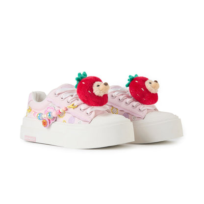 13DE MARZO Candy Bear Canvas Shoes Pink