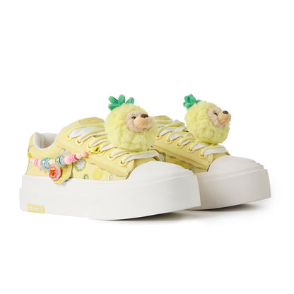 13DE MARZO Candy Bear Canvas Shoes Yellow