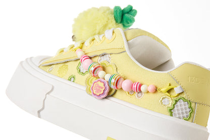 13DE MARZO Candy Bear Canvas Shoes Yellow