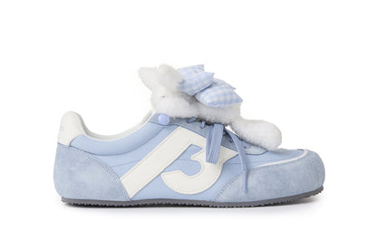 13DE MARZO Bear Plush Sneakers Blue