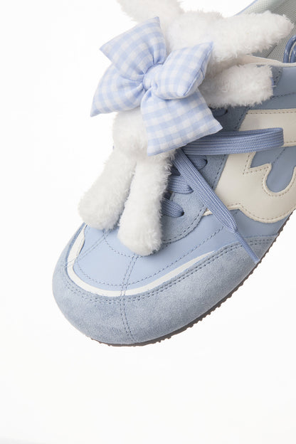 13DE MARZO Bear Plush Sneakers Blue