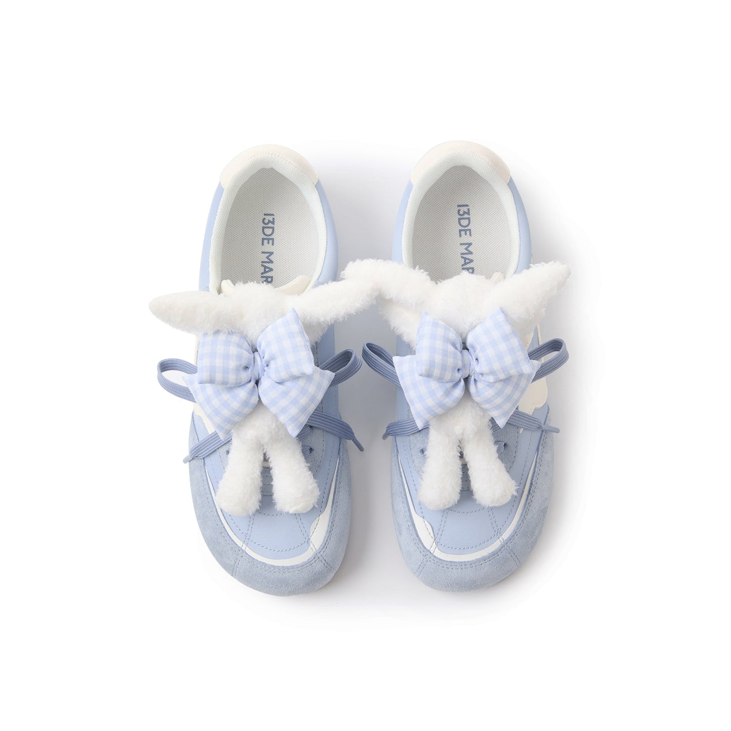 13DE MARZO Bear Plush Sneakers Blue