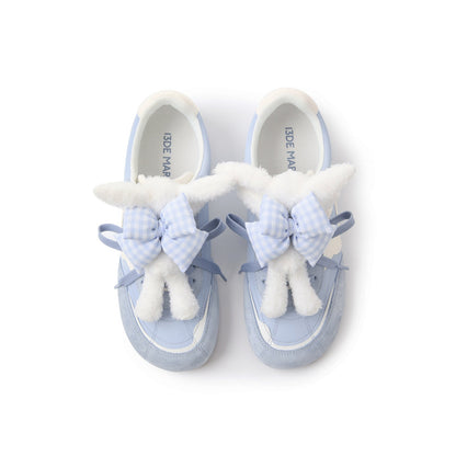 13DE MARZO Bear Plush Sneakers Blue