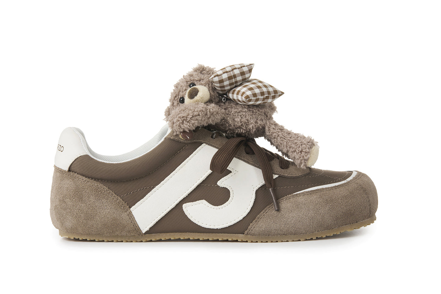 13DE MARZO Bear Plush Sneakers Brown