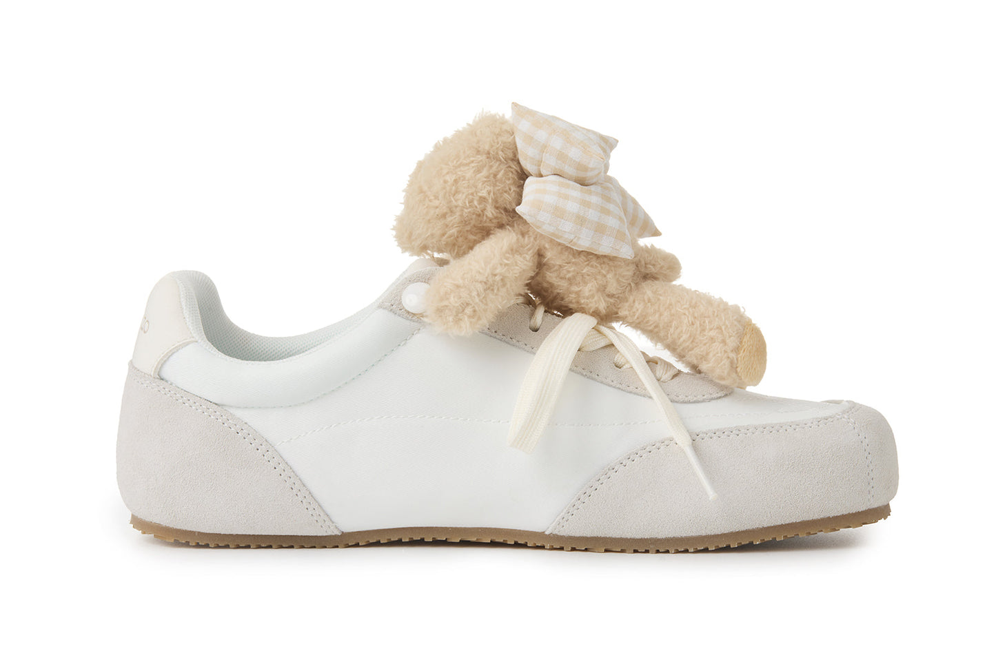 13DE MARZO Bear Plush Sneakers Beige