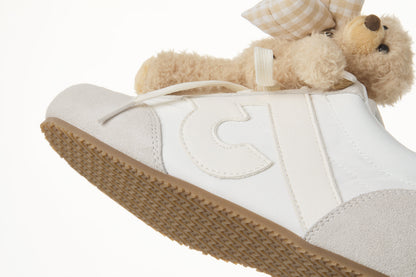 13DE MARZO Bear Plush Sneakers Beige