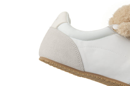 13DE MARZO Bear Plush Sneakers Beige