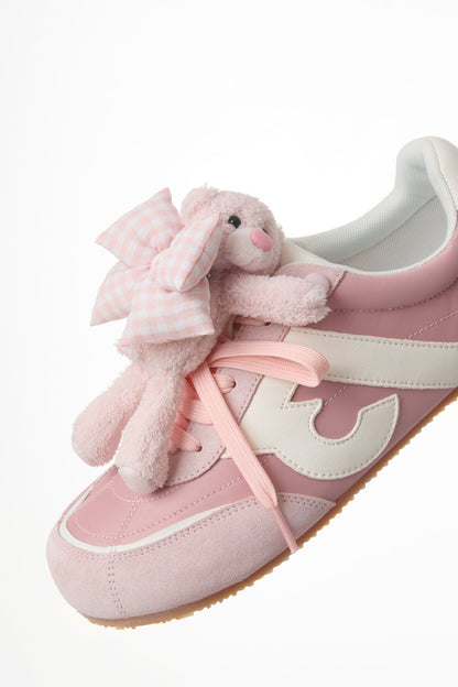 13DE MARZO Bear Plush Sneakers Pink
