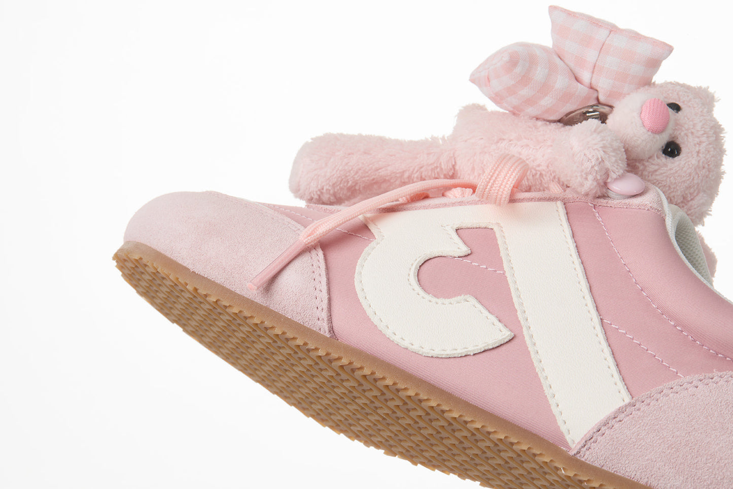 13DE MARZO Bear Plush Sneakers Pink