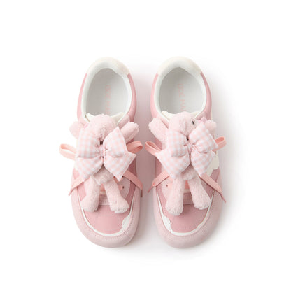 13DE MARZO Bear Plush Sneakers Pink