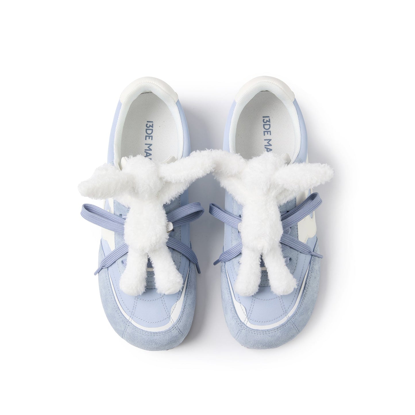 13DE MARZO Bear Plush Sneakers Blue