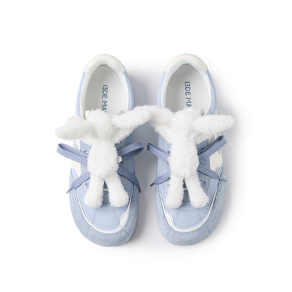 13DE MARZO Bear Plush Sneakers Blue