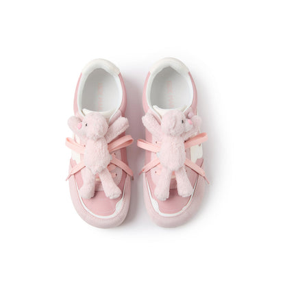 13DE MARZO Bear Plush Sneakers Pink