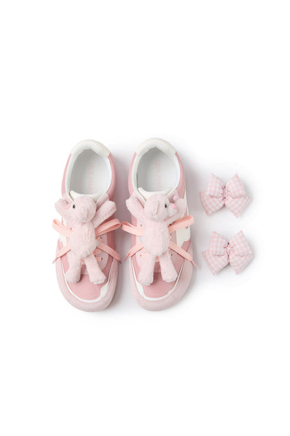 13DE MARZO Bear Plush Sneakers Pink