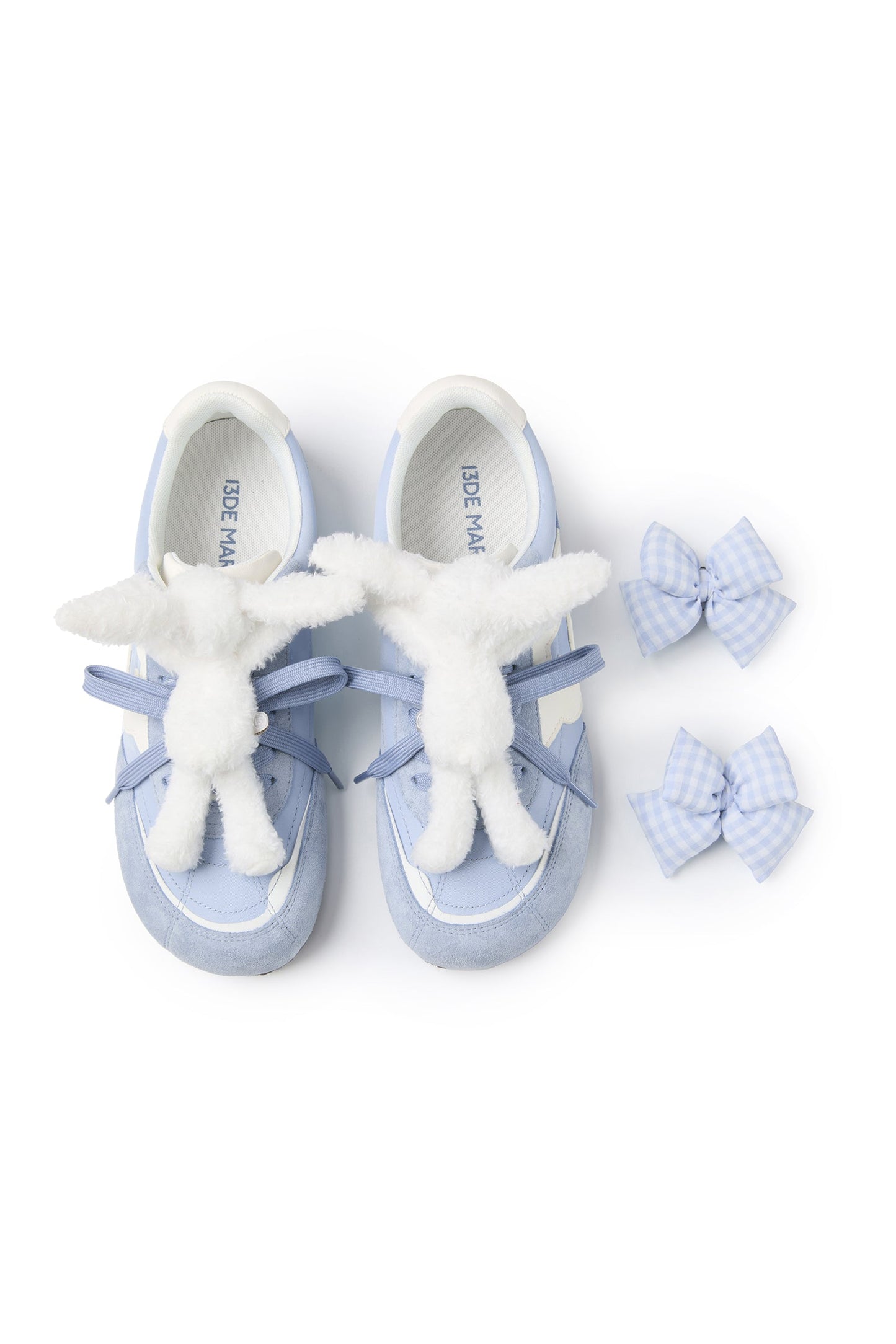 13DE MARZO Bear Plush Sneakers Blue