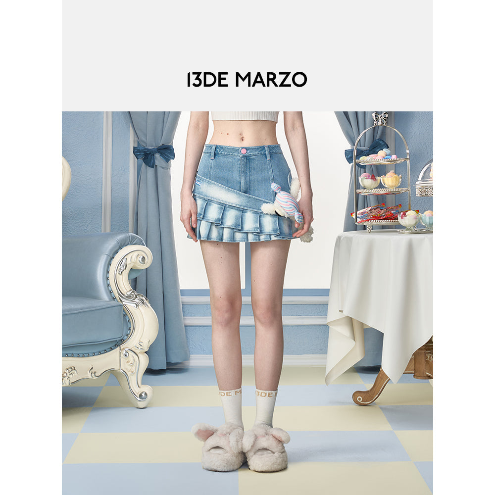 13DE MARZO X PEKO Sweets Bear Denim Skirt