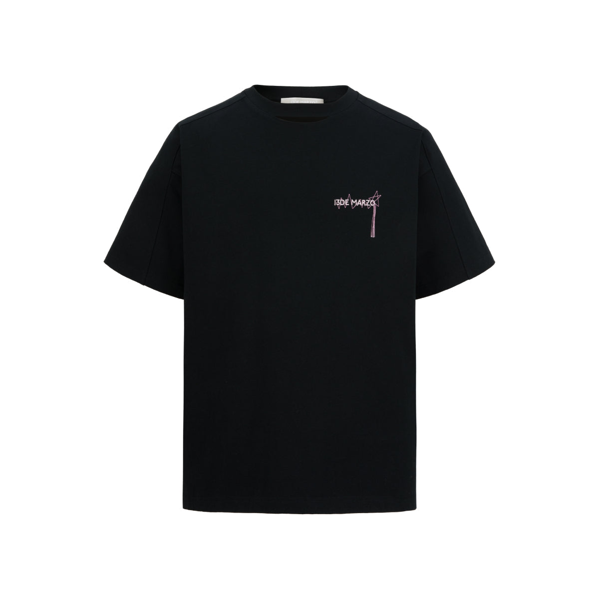 13DE MARZO Doozoo Logo Colored  Line T-Shirt Black